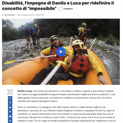 2018 - Disabilità, l'impegno di Danilo e Luca per ridefinire il concetto di 